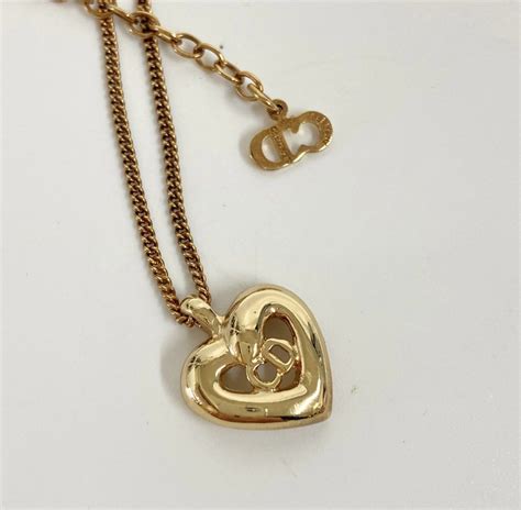 christian dior heart necklace.